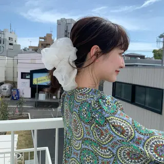ミディアム ヘアアレンジ crop es 茅ヶ崎所属・ヘアセット/髪質改善 🌿 長 若奈のヘアスタイル
