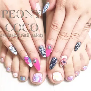 ロング ネイル マツエク・マツパ Beauty salon STELLA所属・STELLA 大西南帆のマツエク・マツパデザイン