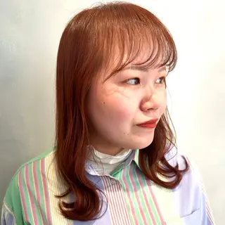 ミディアム カラー デザインカラー/パー マ🦖外岡咲希🦖のヘアスタイル