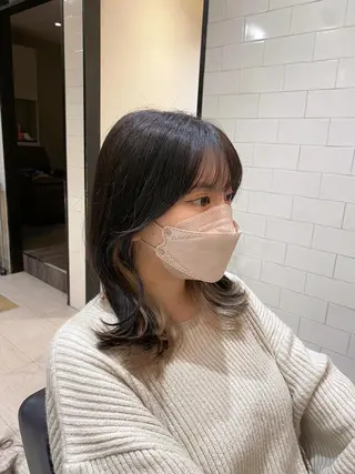 ミディアム 韓国トレンドヘア しゅーやのヘアスタイル