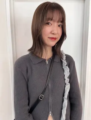 ミディアム カラー uni/haruhi ☀️透明感カラーのヘアスタイル