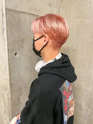 ショート カラー パーマ/レイヤー 岩山丈一郎のヘアスタイル