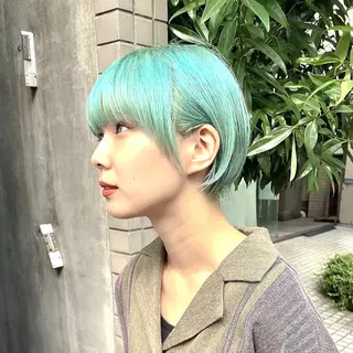 ショート カラー ハイトーン/ ウルフ/suzuhaのヘアスタイル