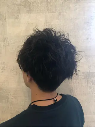 ミディアム パーマ メンズ 北脇 健治のヘアスタイル