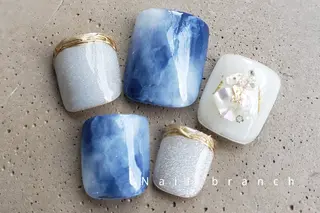 ミディアム カラー パーマ ヘアアレンジ ネイル マツエク・マツパ アイブロウ Nail branchのネイルデザイン