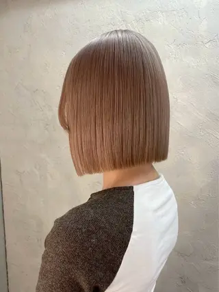 ミディアム カラー ヘアアレンジ 透明感カラー・ボブ リクト📸のヘアスタイル