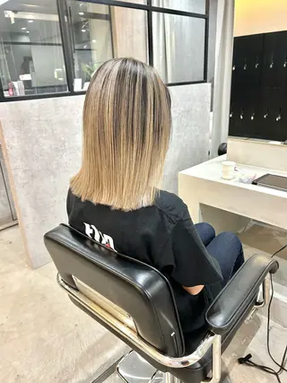 ミディアム カラー mood tatemachiのヘアスタイル