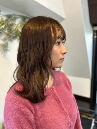 ミディアム カラー hair salon mtm所属・🕊mtm🫧梅田/ 定額制/透明感/艶髪のヘアスタイル