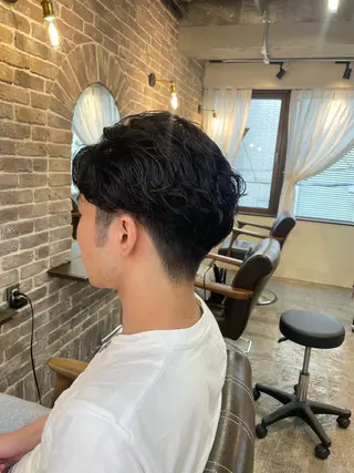 ショート パーマ メンズ ACROあべの店所属・艶カラー/インナー /グラデ/大西小百合のヘアスタイル