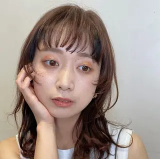 セミロング ハイライトカラー メンズカット/杉山誠のヘアスタイル