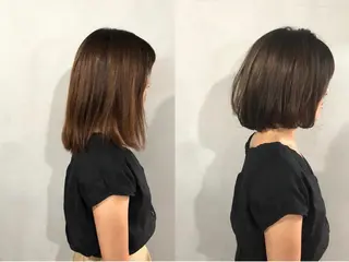 ショート カラー ボブ/ショート/ 白髪染め/メンズ葛西のヘアスタイル