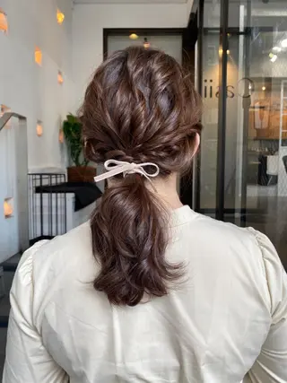 セミロング カラー ヘアアレンジ ナカジ🌸ロブ/ボブ /前髪🌸のヘアスタイル