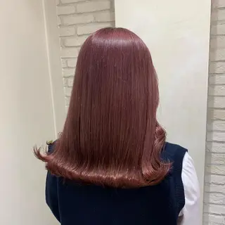 ロング カラー ミユ🎀ヘアメ 🎨デザインカラーのヘアスタイル