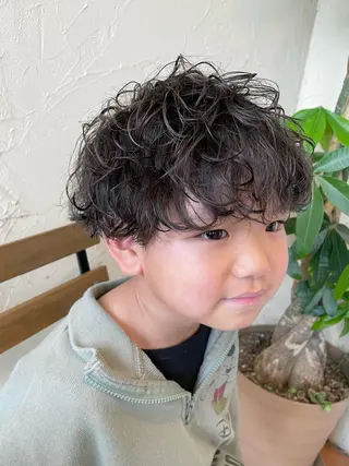 ショート パーマ メンズ キッズ メンズ特化/パーマ指 名No.1/百瀬太郎のヘアスタイル