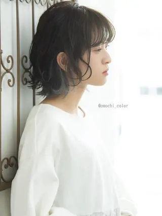 ミディアム カラー パーマ ヘアアレンジ メンズ キッズ ネイル マツエク・マツパ 隠れ家サロンso you所属・yukimi .のヘアスタイル