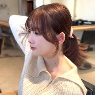 ミディアム カラー ヘアアレンジ IVY所属・髪質改善/韓国ヘア 顔まわり特化yutoのヘアスタイル
