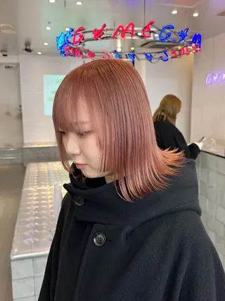 ミディアム カラー 🌈ベージュ艶髪🌈 ボブ/ユウトのヘアスタイル