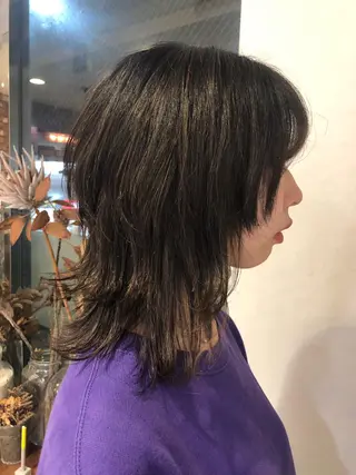 ミディアム カラー bococa りんのヘアスタイル