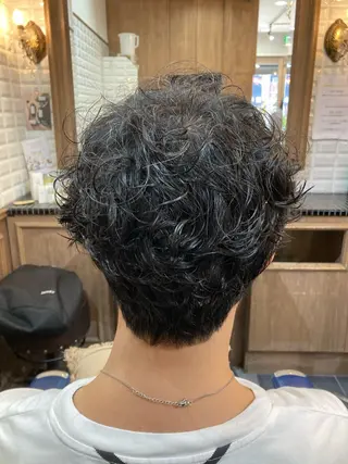 パーマ メンズ ルピナス中田店長 山口大地のヘアスタイル