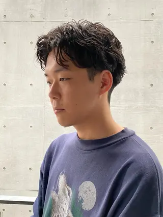 ショート パーマ メンズ おしゃれパーマ メンズ特化/みーまんのヘアスタイル
