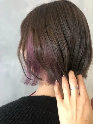 ミディアム カラー 長谷川 沙紀のヘアスタイル