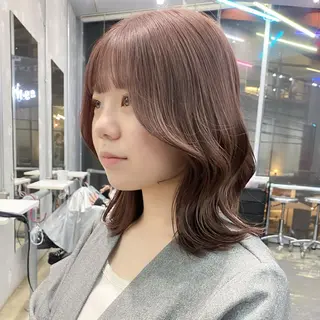セミロング カラー 💗💗韓国レイヤー yu-ki💗💗のヘアスタイル