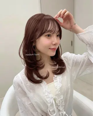 ミディアム sora/レイヤー/ 似合わせカット🎀のヘアスタイル