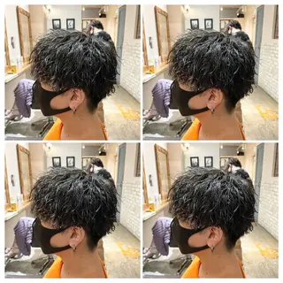 ミディアム パーマ メンズ 🟣メンズパーマ 川端 永遠🟣のヘアスタイル