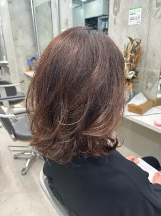 ミディアム パーマ 井上 光のヘアスタイル