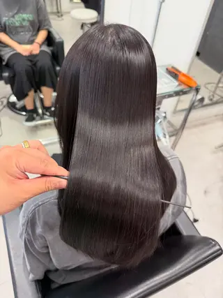 セミロング カラー 名古屋レイヤーカット 藤原崇裕のヘアスタイル