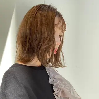 ミディアム たけうち みずきのヘアスタイル