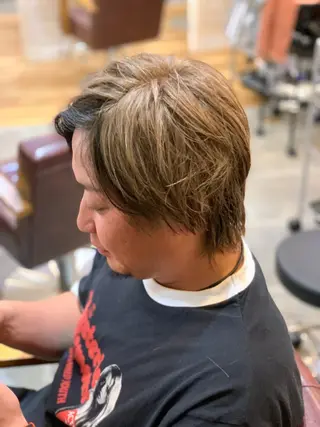 ショート カラー メンズ CECIL hair なんば店所属・メンズパーマ 艶髪☆店長☆有馬のヘアスタイル