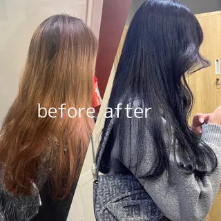 カラー ハッシュカット🐈 韓国レイヤー/ののかのヘアスタイル