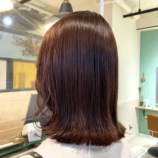ミディアム カラー スナコザワ レナのヘアスタイル