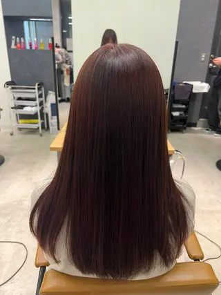 セミロング 知念 夢華のヘアスタイル