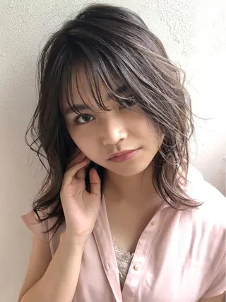 セミロング カラー 💙あかみね 💙(mine)のヘアスタイル