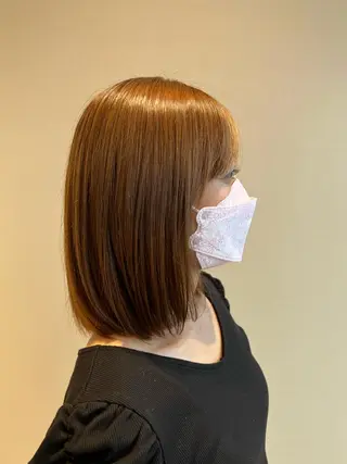 カラー 堀結香/顔まわり レイヤー/蒲生四丁目のヘアスタイル