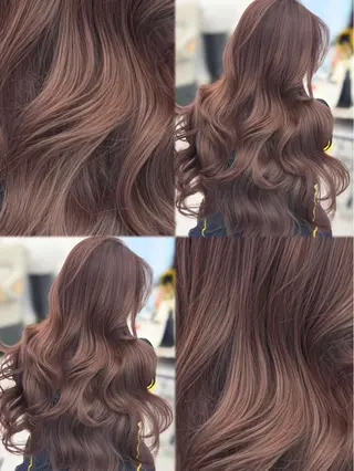 ロング カラー 顔まわりの神様✨ 透明感カラー藤嶋秀幸のヘアスタイル