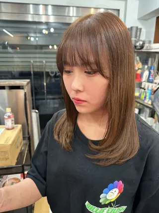 セミロング カラー ASTRO design of hair所属・メンズ/似合わせ✂️ 田中 梨瑚のヘアスタイル