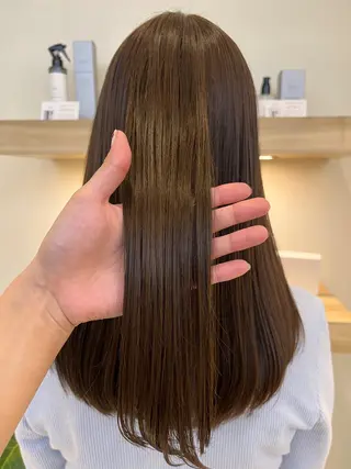 セミロング 暖色カラー🍒スパ/ canna‎🤍のヘアスタイル