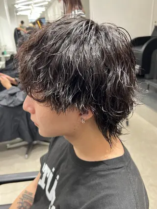 ショート パーマ メンズ 松井 生のヘアスタイル