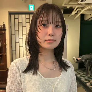 ミディアム カラー もりやま りりかのヘアスタイル