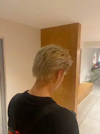 ショート カラー メンズ 🕊️小顔カット 暖色系🍒/偉楓のヘアスタイル