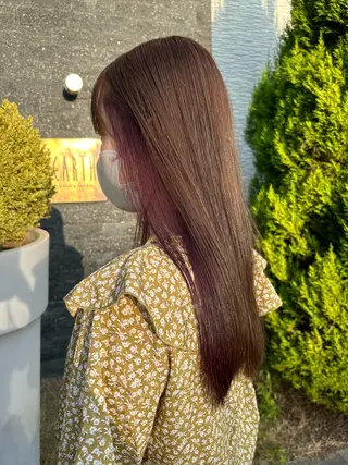 ロング カラー 海外カラー白髪ぼかし ティファニーサユリのヘアスタイル