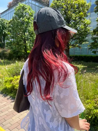 ロング カラー 竹内 菜々子のヘアスタイル