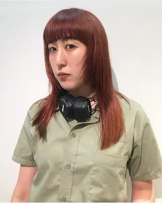 セミロング カラー レイヤー/お顔まわり 暖色カラー🍑Amiのその他イメージ