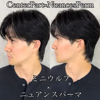 ショート カラー パーマ メンズ 森下 佑大のヘアスタイル