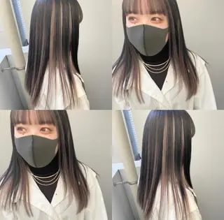 セミロング カラー Beleza 渋谷所属・Kazusa/渋谷/ エクステ/ハイトーンのヘアスタイル