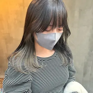 ミディアム カラー 仙台ブリーチカラー デザインカラーあすかのヘアスタイル