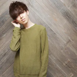 ショート カラー パーマ メンズ Lolonois池田 代表 鍜治本颯太のヘアスタイル